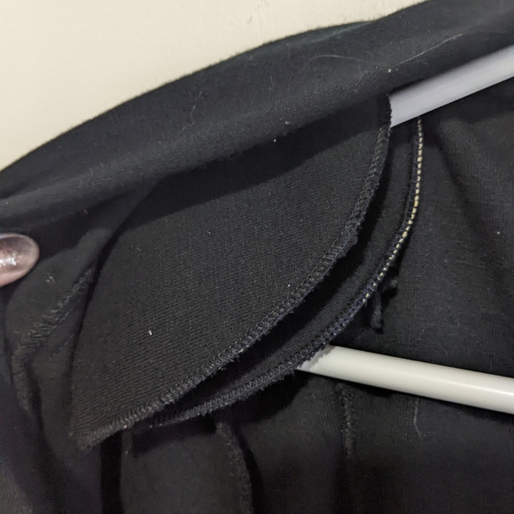 Vintage Black  Midi Dress w/shoulder pads - Picture 5 of 6